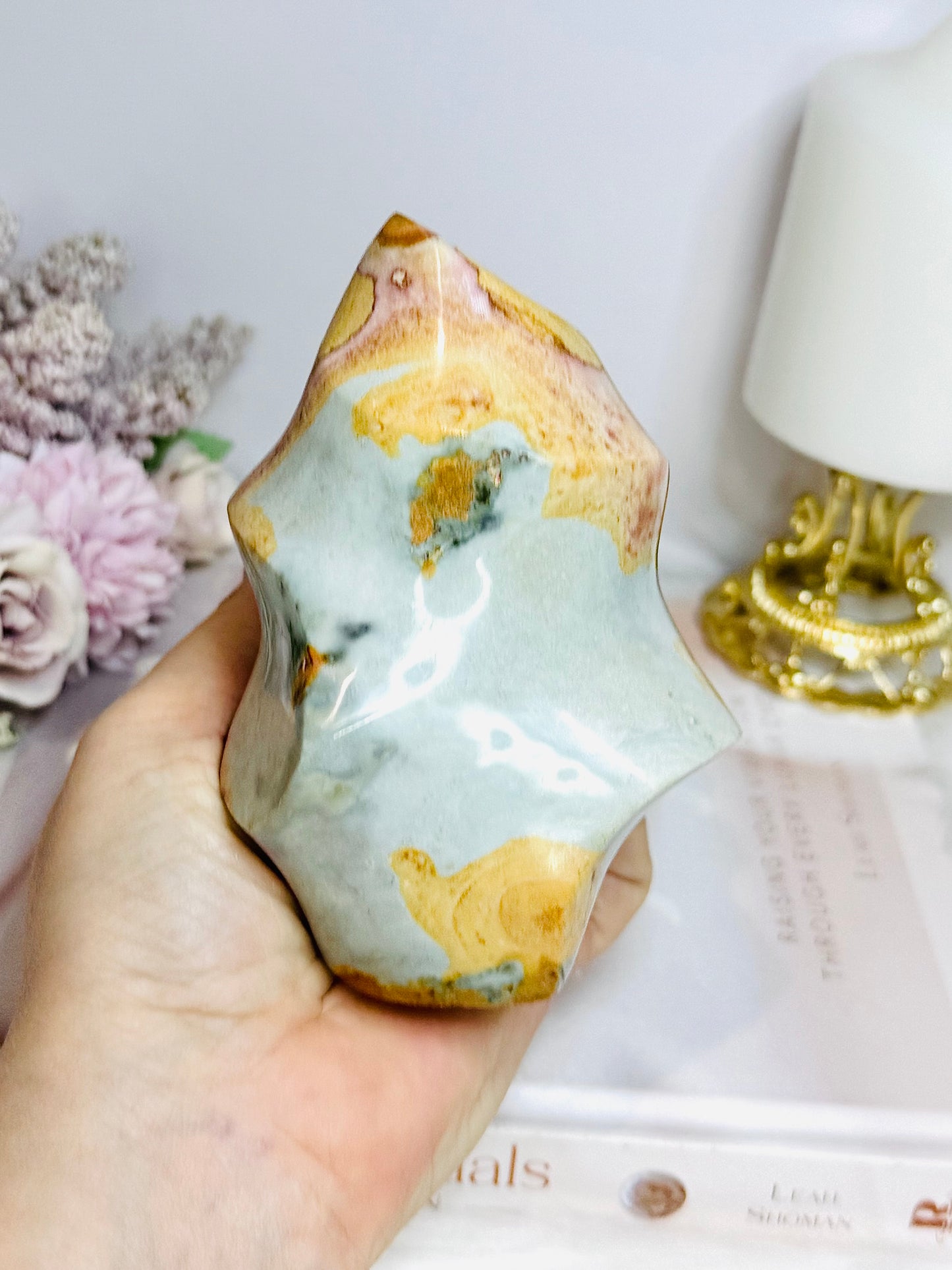 Polychrome Jasper Carved Flame | Freeform 11.5cm 648g