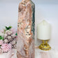 Huge Pink Amethyst Druzy Chunky Tower with Green Jasper Inclusions 27cm 1.7KG