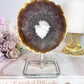 Large Chunky Natural Agate Geode On Stand 14cm