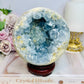 Huge Natural Blue Celestite Cluster Sphere on Stand 12cm 1.9KG