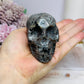 Yooperlite Carved Skull (UV Reactive) 8cm 300g