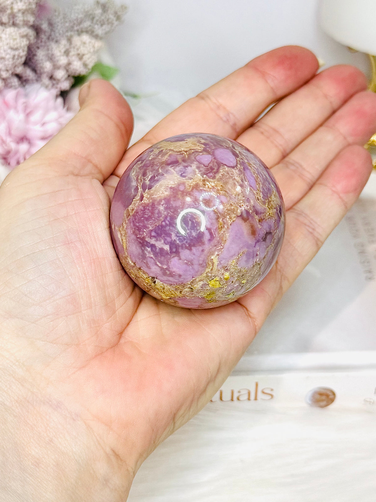 Phosphosiderite Sphere On Stand 6cm
