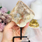 Large Natural Pink Lithium Cluster on Stand 15cm 482g