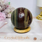 Large Zebra Rock Sphere on Stand 546g