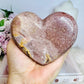 Large Pink Amethyst Chunky Heart 10cm 315g On Stand