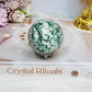 Druzy Moss Agate Sphere On Stand 172g