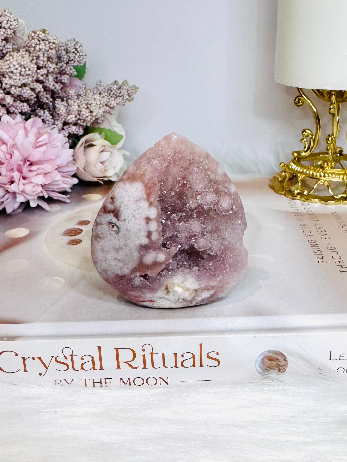 High Grade Druzy Pink Amethyst Flame 7cm