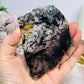 Black Tourmaline in Quartz Slab on Stand 12cm