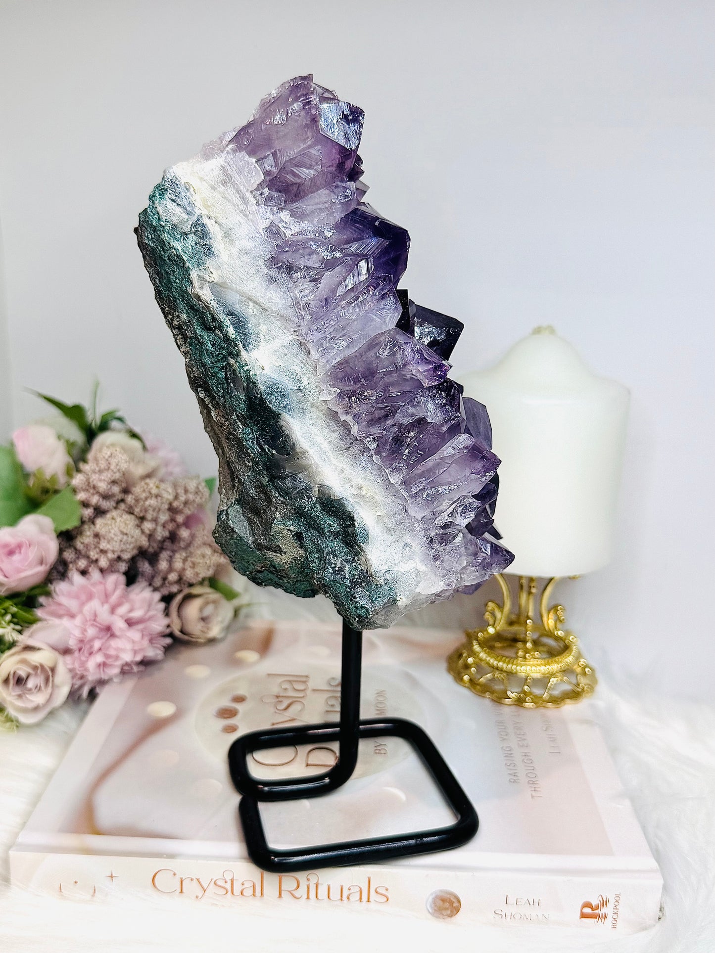 Large High Grade Amethyst Cluster on Stand 25cm 1.59KG