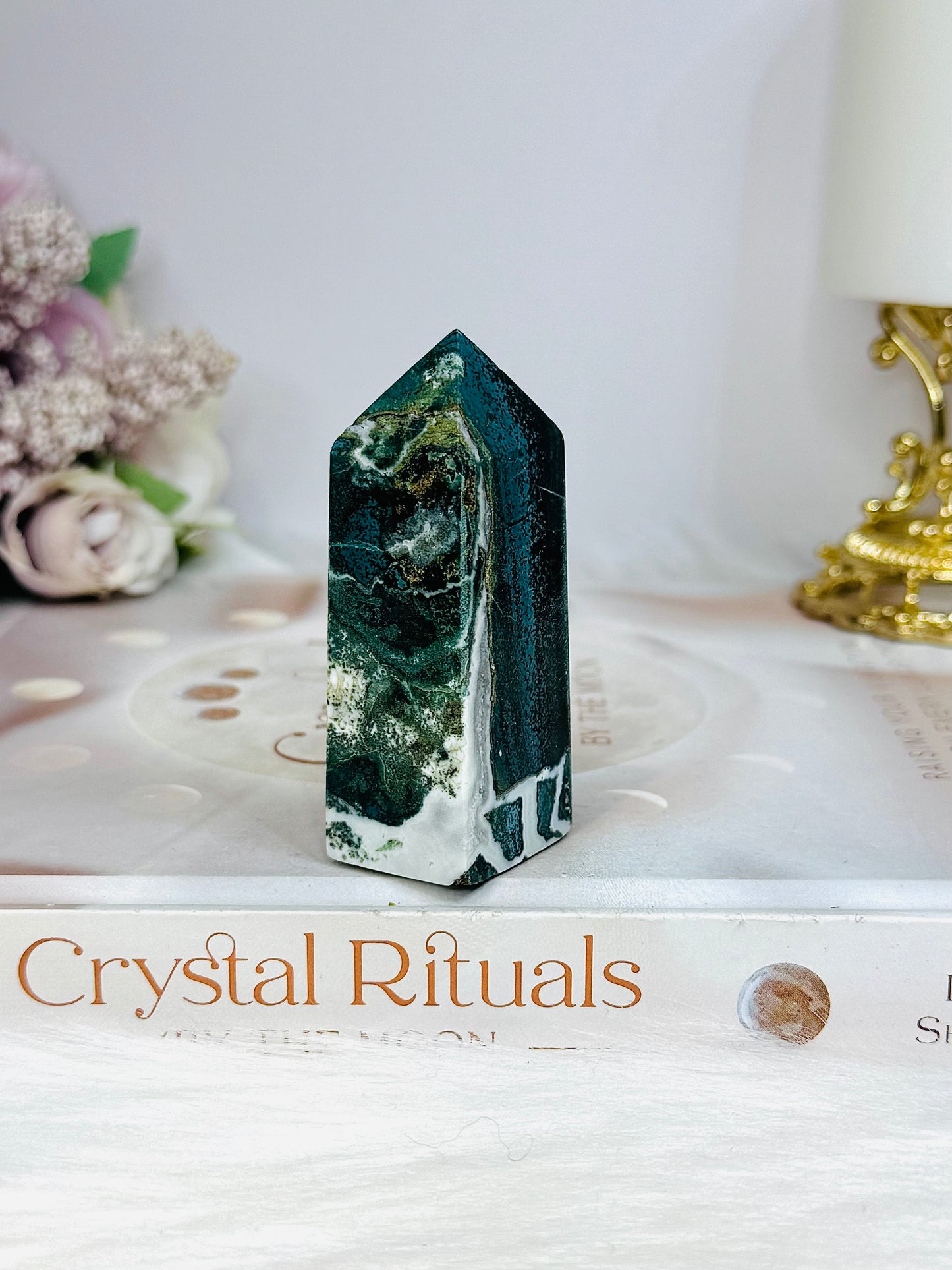 Green Unicorn Jasper Tower 7cm