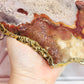 A Collectors Piece ~ High Grade Natural Pink Amethyst Druzy Slice | Slab with Gold Plating on Gold Stand 496g