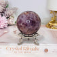 Crazy Lace Amethyst Sphere on Stand 274g