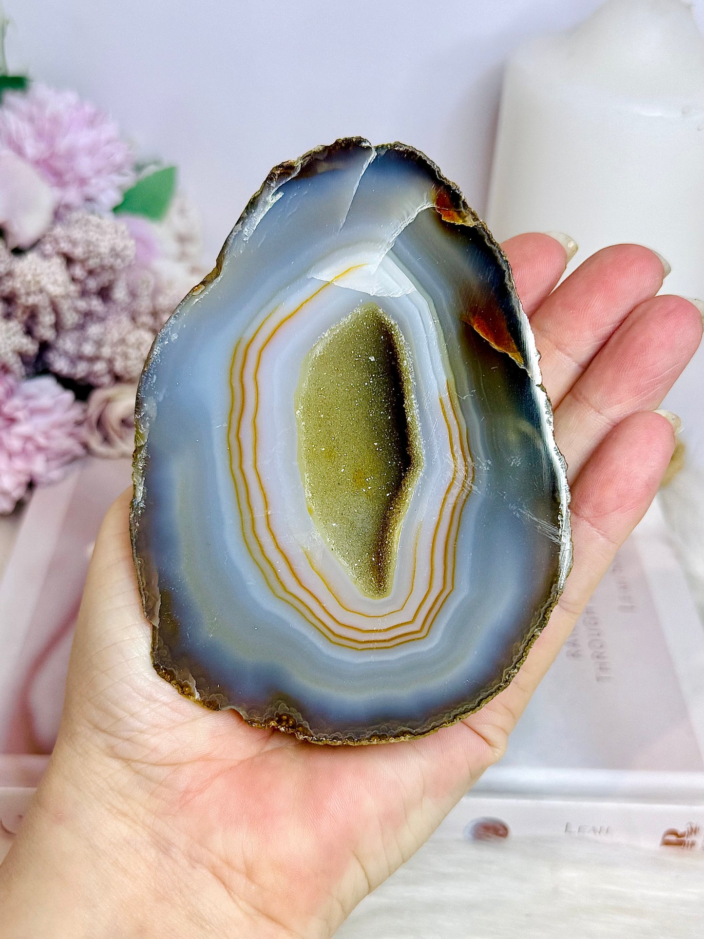 Large Natural Druzy Agate Jewellery Box | Geode 1.17KG