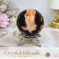 Red Moss Agate Sphere On Stand 331g