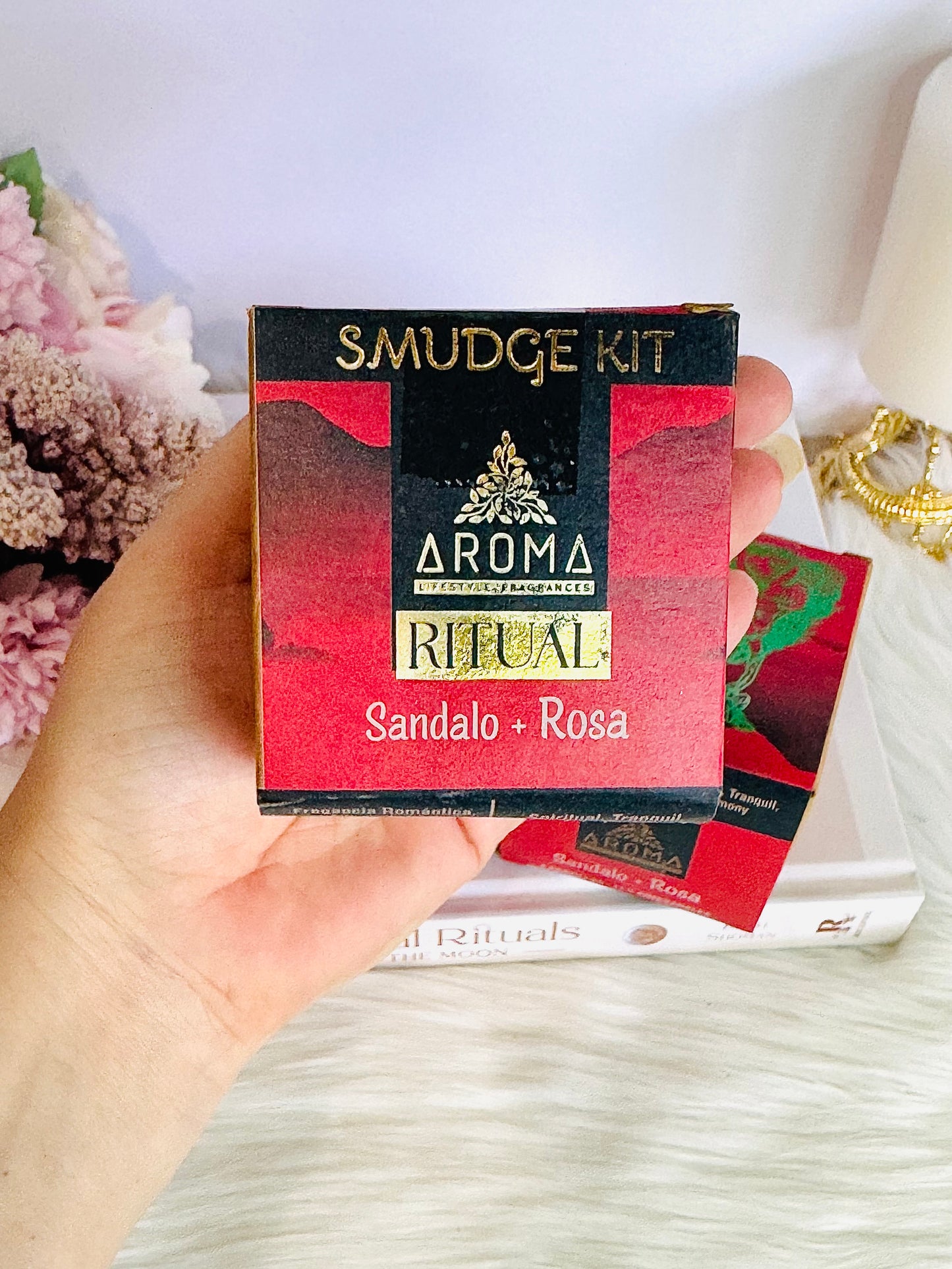 Aroma Sandalwood & Rose Smudge Kit Gift Box