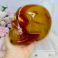 Huge Carnelian Carved Druzy Skull 2.15KG