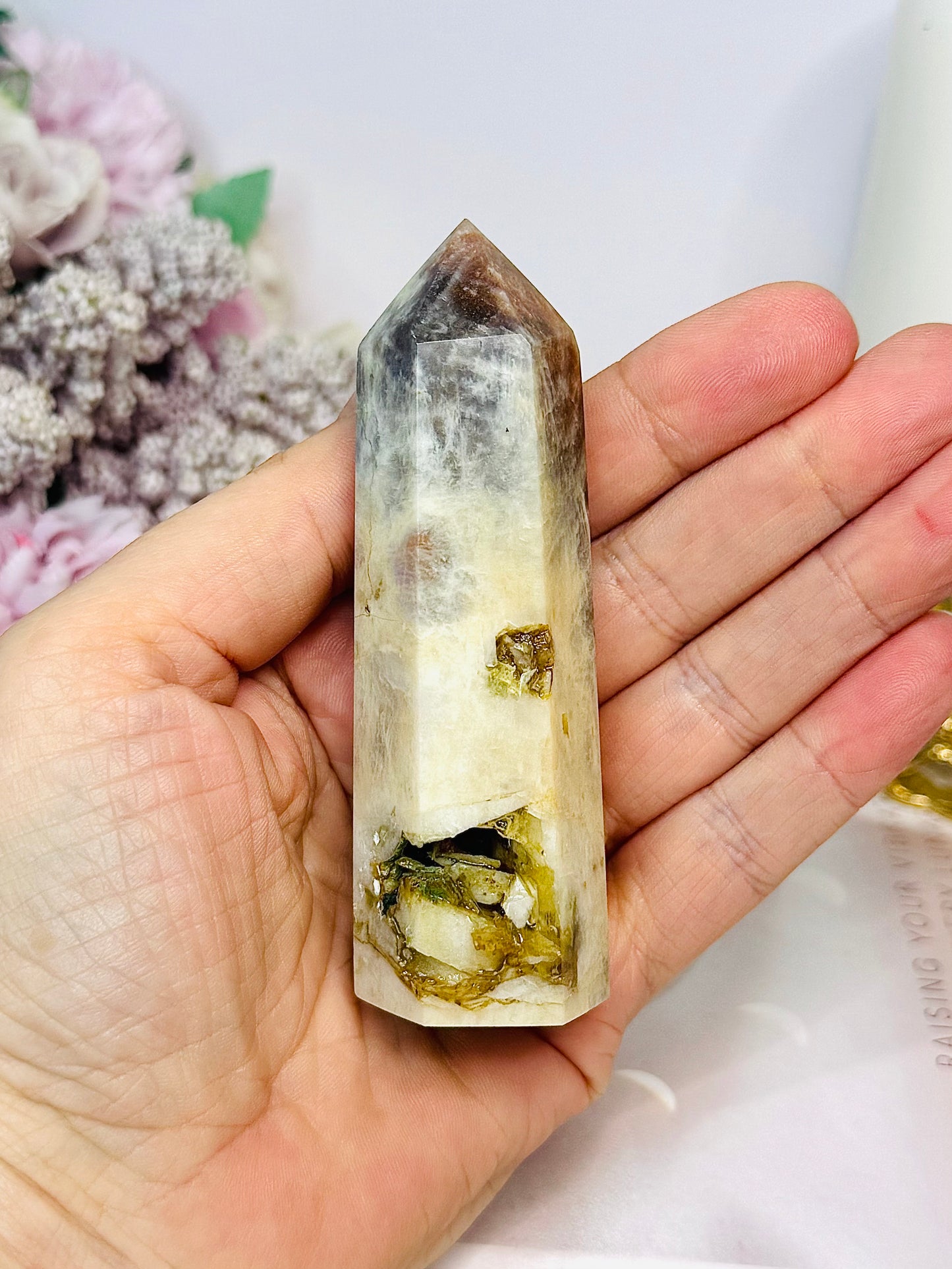 Moonstone Druzy Tower 9cm