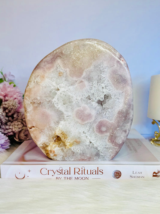 Classy & Fabulous Large 15cm 1.05KG Druzy Pink Amethyst Slab | Freeform From Brazil