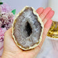 Large Druzy Agate Geode On Stand 372g