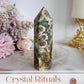 Beautiful Chunky 9cm Green Firework | Flower Agate Tower