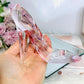 Gift Set ~ Large Mirror Tray 15cm, Large Pink Acrylic Shoe, Clear Quartz Cluster & Fire & Ice Quartz Sphere On Stand