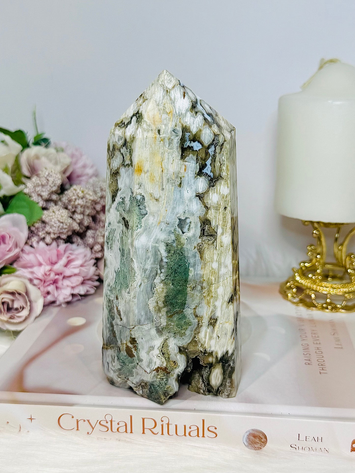 Chunky Ocean Jasper Druzy Tower 16cm 825g