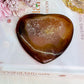 Beautiful Large Druzy Agate Heart on Stand