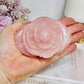 Large Rose Quartz Carved Rose 10cm