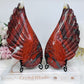 Large Chunky Red Jasper Wings on Stands 18cm