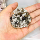 Smokey Quartz & Garnet on Matrix Specimen 6cm On Stand