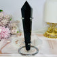 Black Obsidian Wand | Tower On Stand 14cm