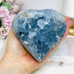 Deep Blue Celestite Cluster Heart 1.5KG 10.5cm