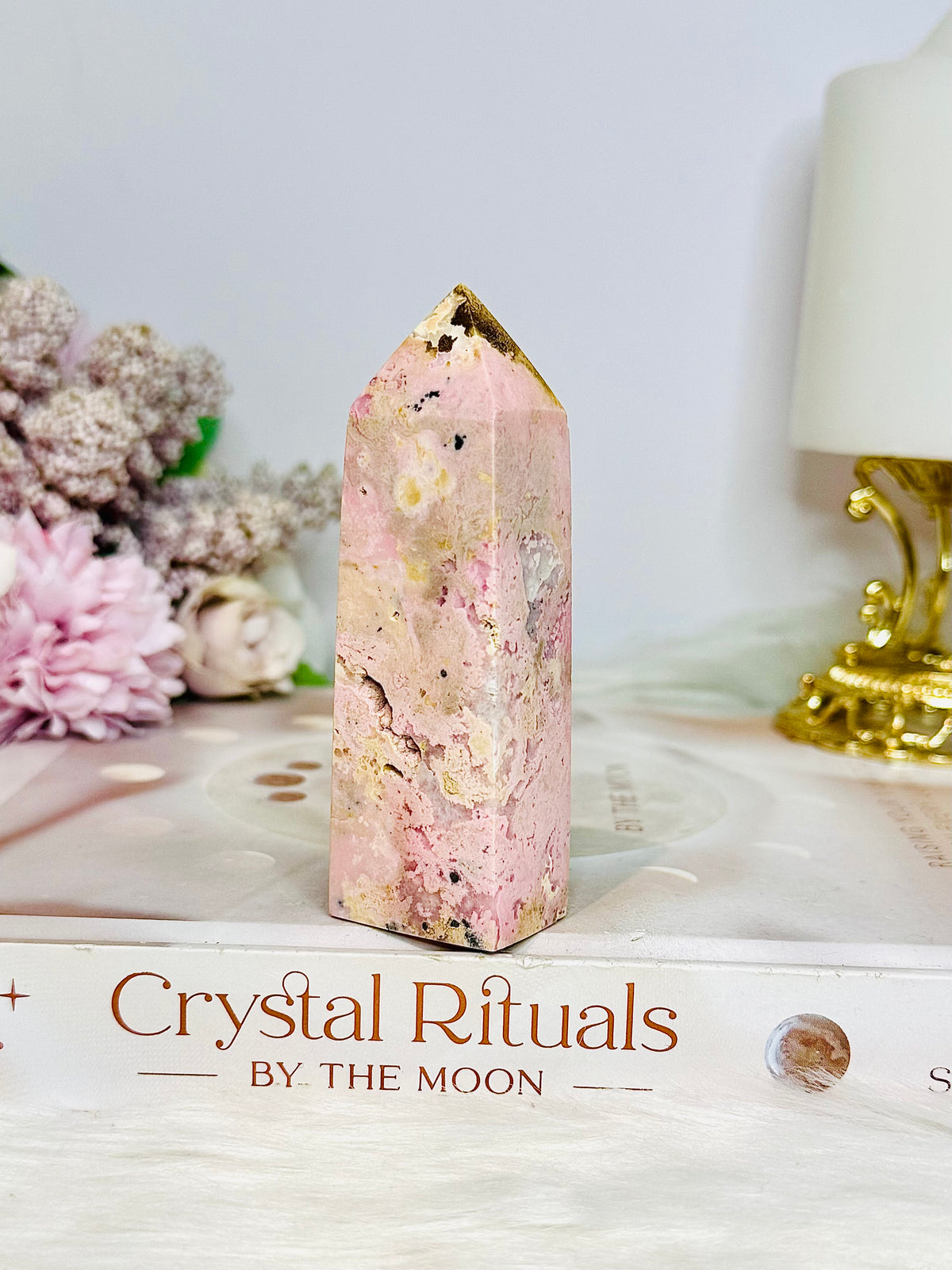 Pink Peruvian Rhodonite Tower 9cm