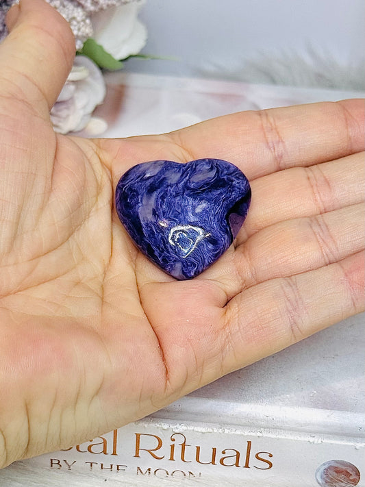 High Grade Charoite Heart