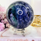 Huge Gorgeous 1.93KG Purple & Green Fluorite Sphere On Stand