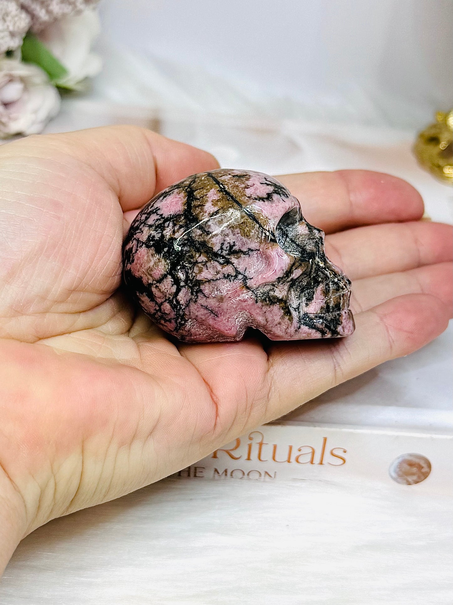 Pink Rhodonite Skull 5.5cm
