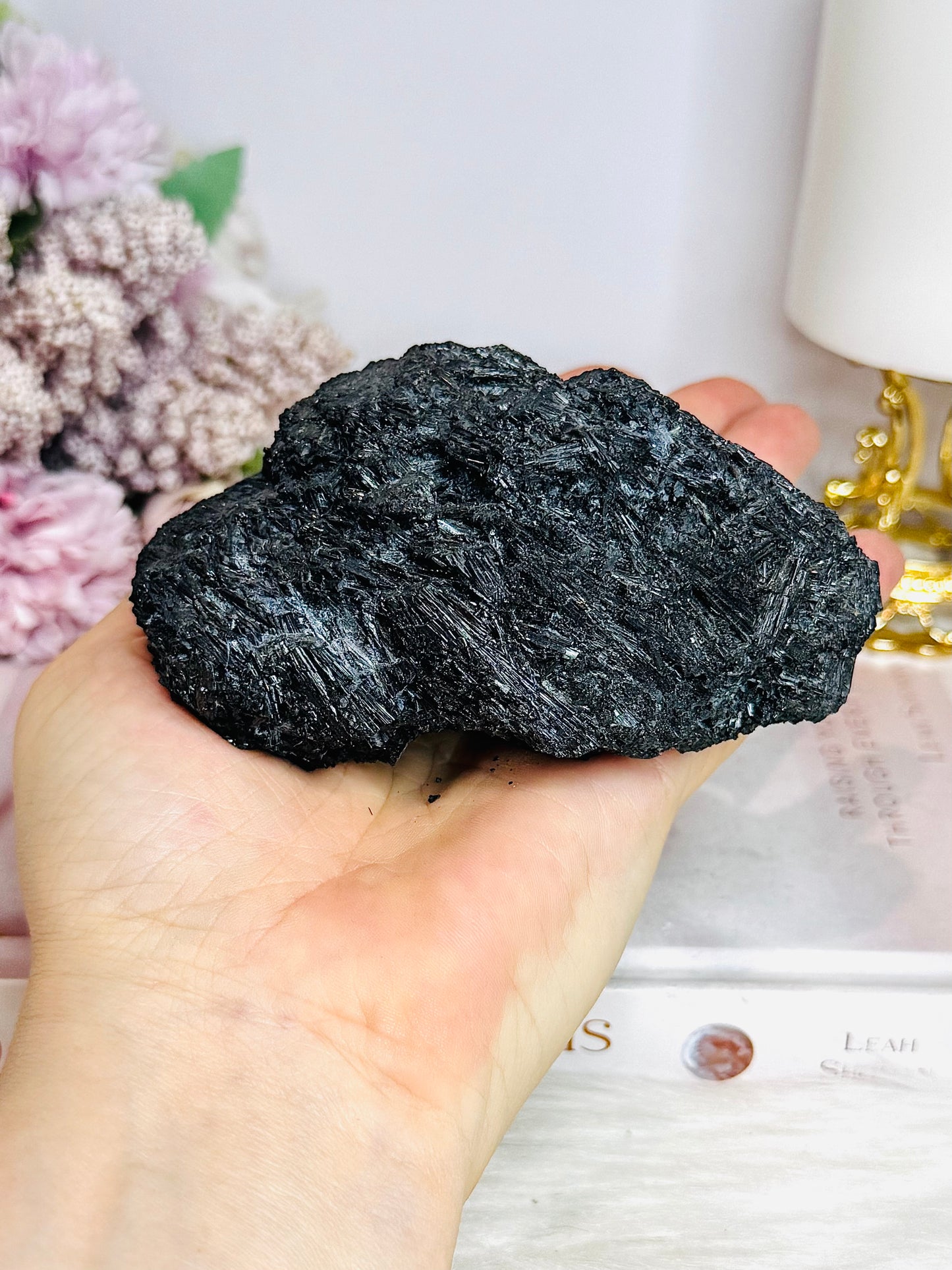 Large Natural Black Tourmaline Specimen 10cm 455g