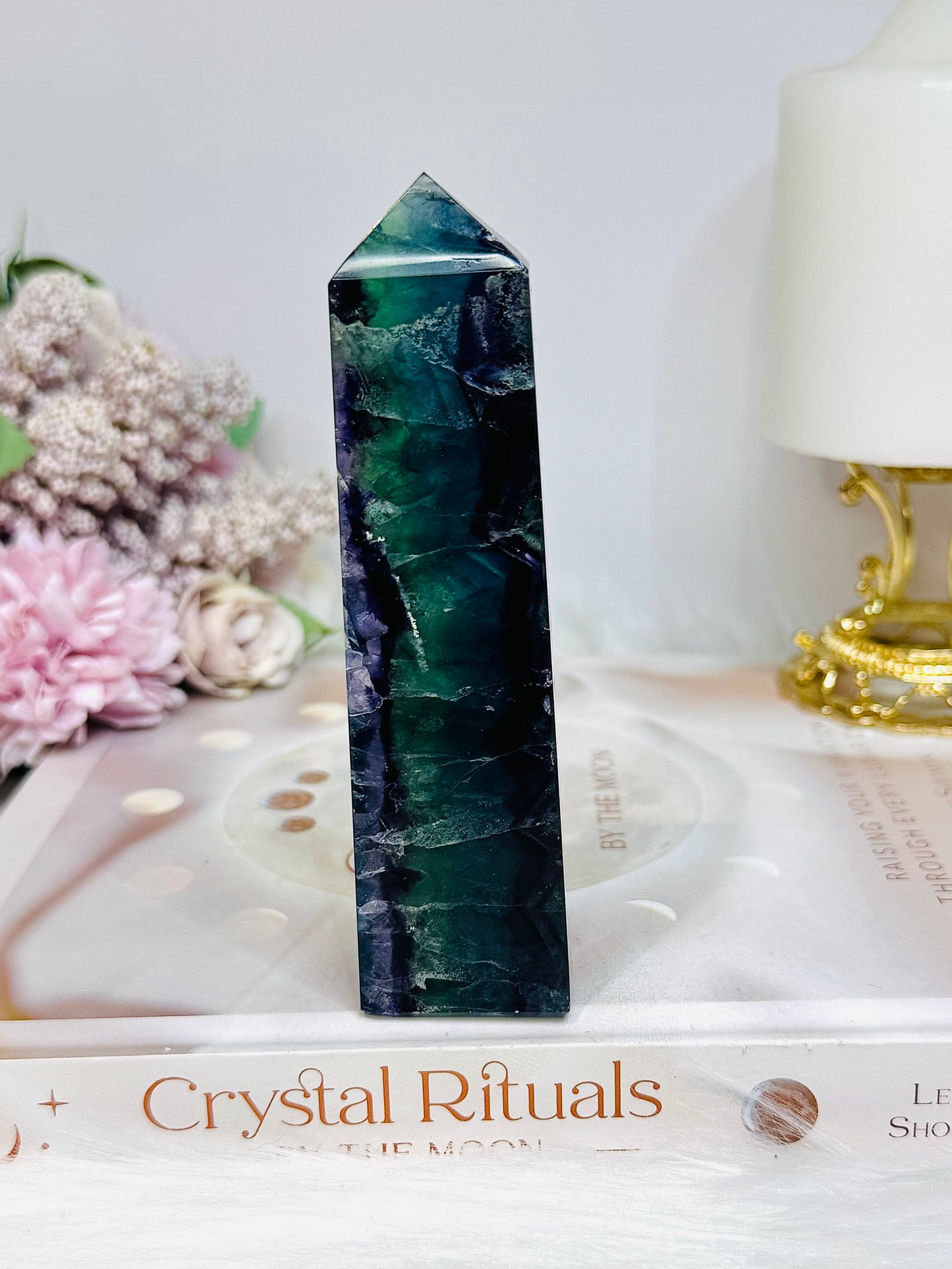High Grade Fluorite Tower 12cm 195g