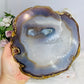 Large Druzy Agate Polished Slab on Stand 20cm 1.19KG