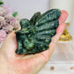 Green Jade Sitting Fairy Carving 8cm