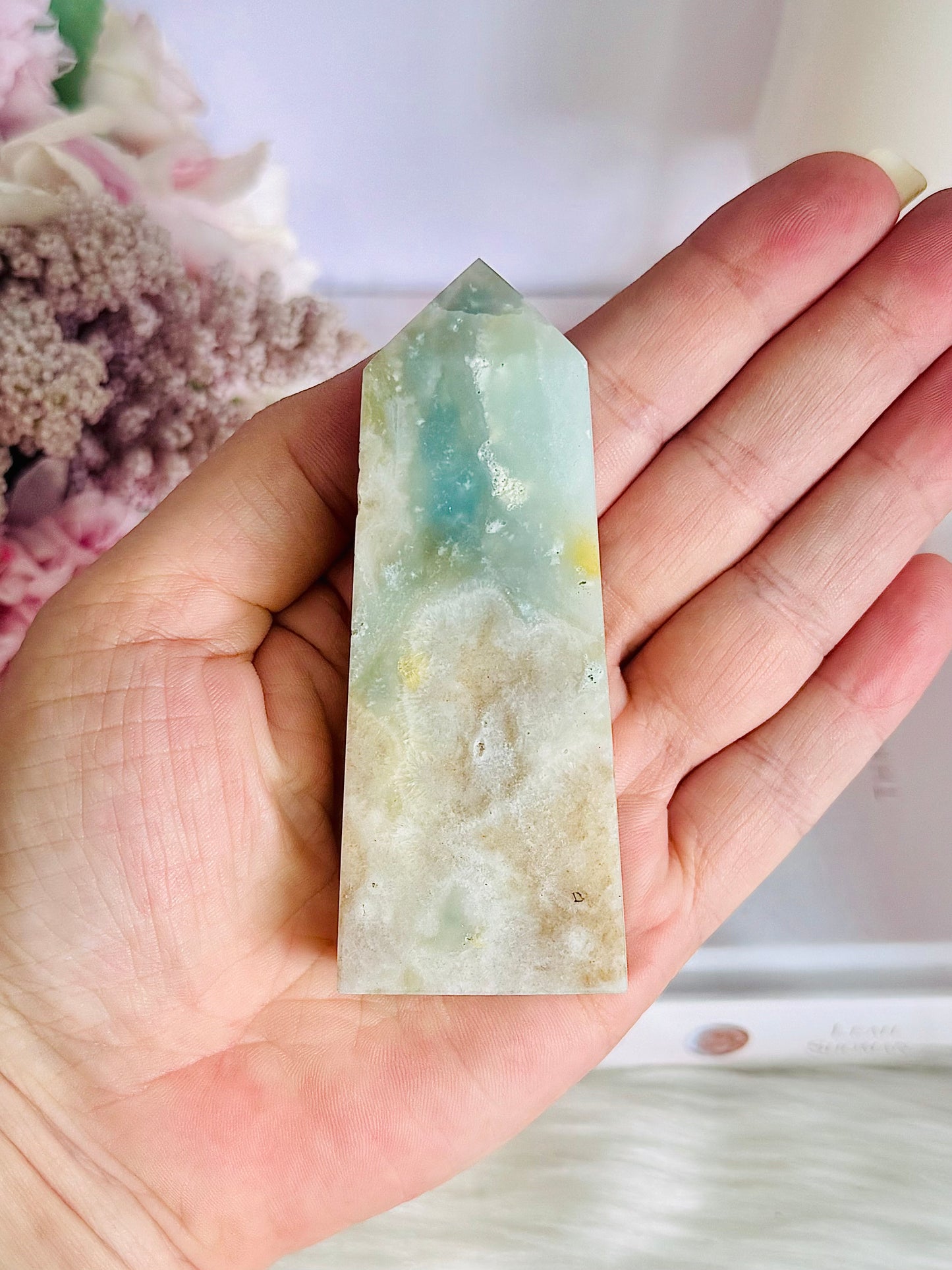 Sky Blue Quartz Tower 9cm