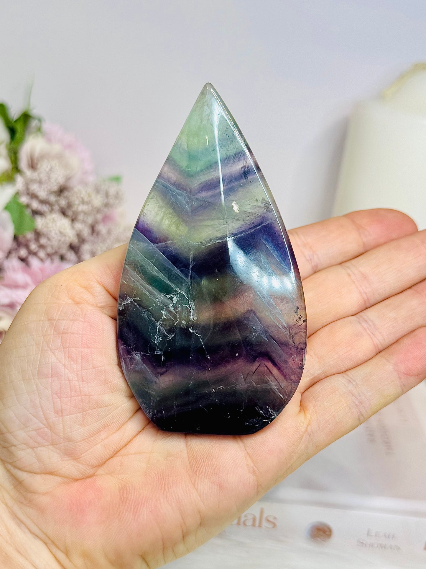Rainbow Fluorite Flame 10cm