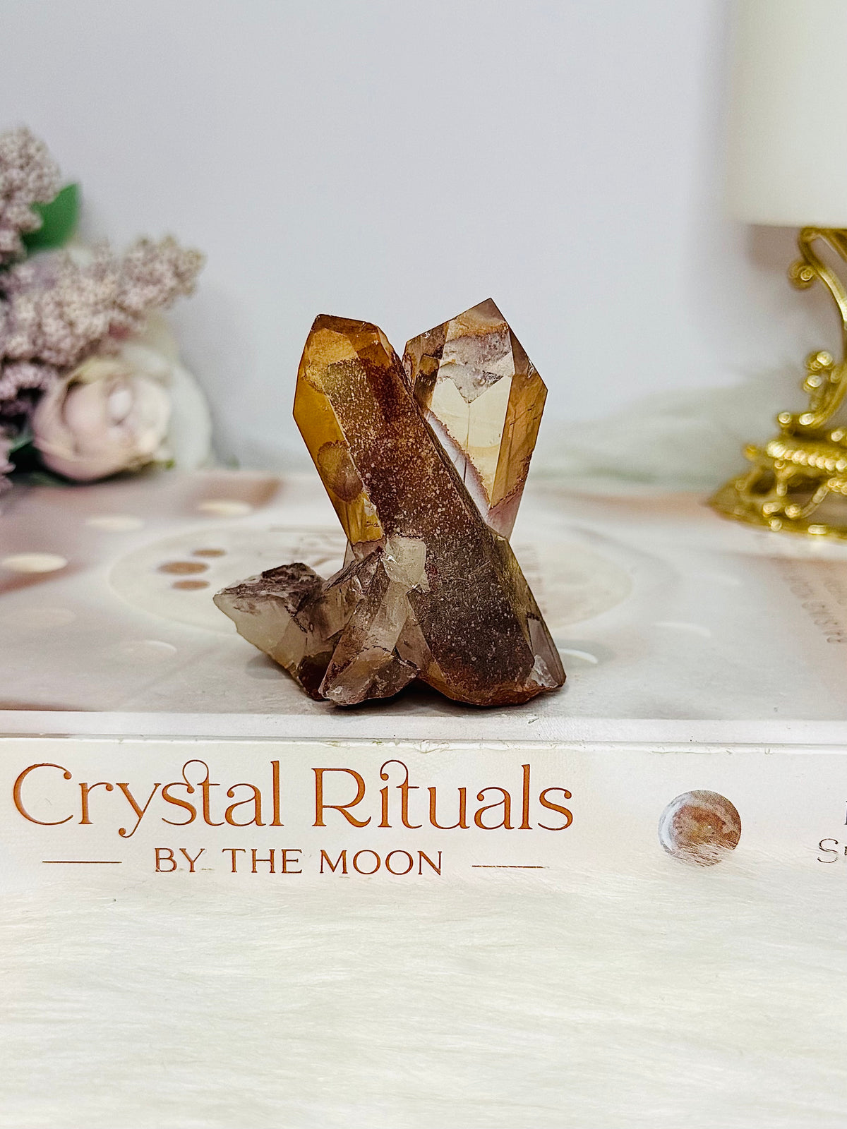 Red & Clear Quartz Cluster 6cm