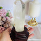 The Master Healer ~ Truly Stunning Large Clear Quartz Tower on Timber Stand 14.5cm
