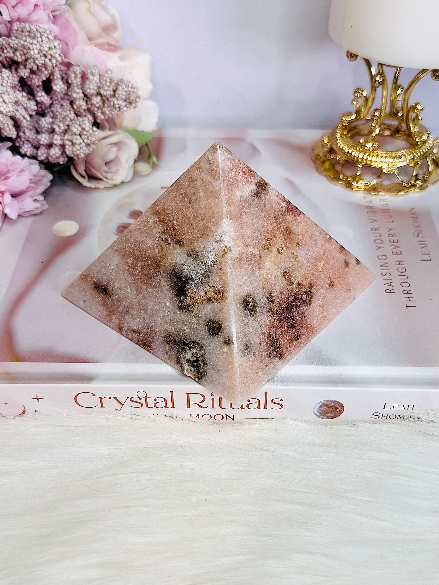 Beautiful Large 515gram Pink Amethyst Pyramid