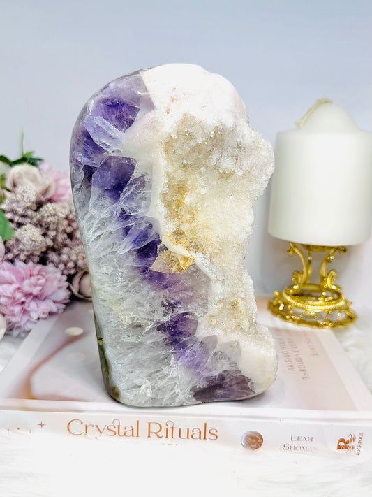 High Grade Pink Amethyst X Amethyst Sugar Druzy Freeform 17cm 1.9KG