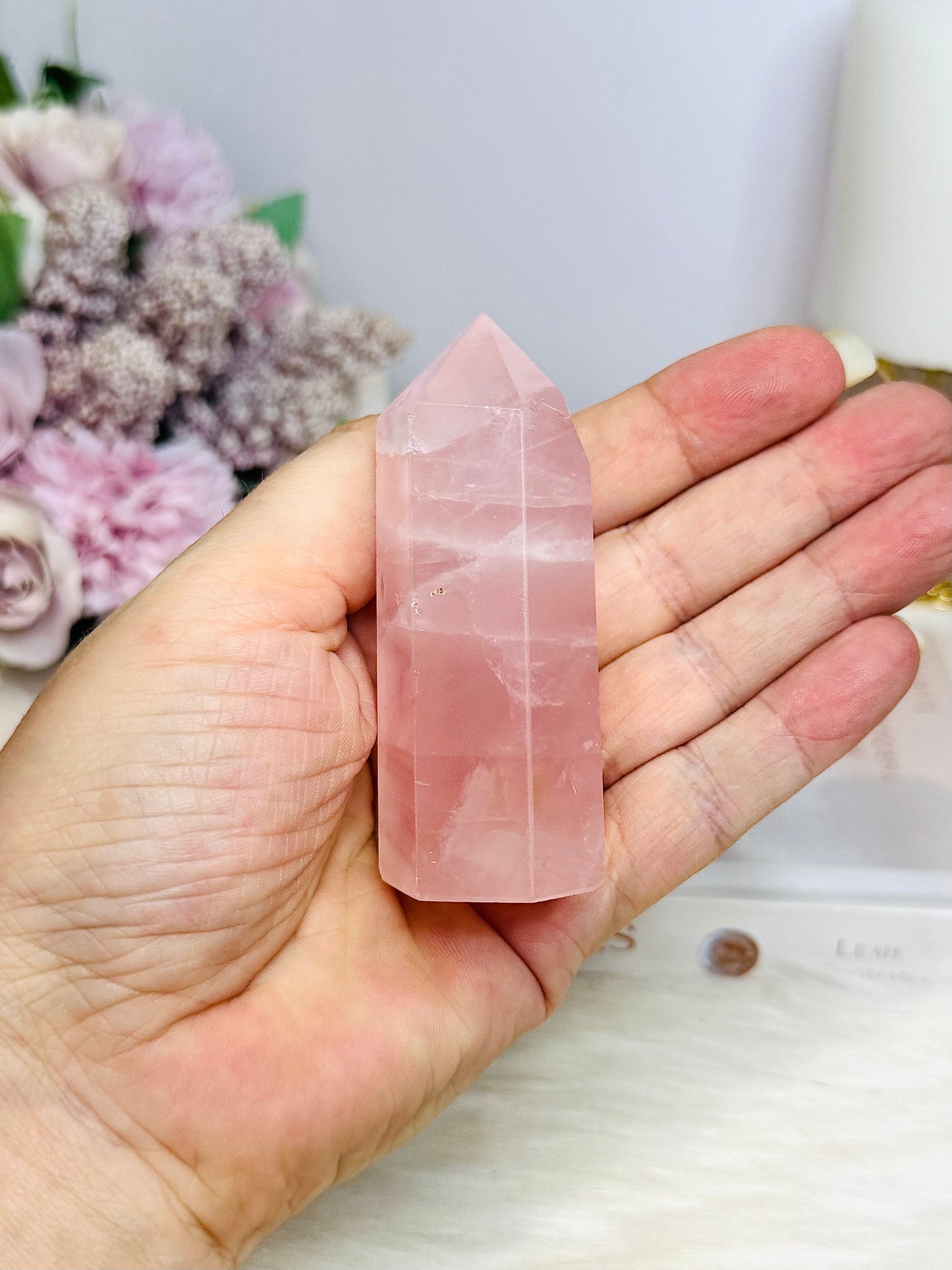 Rose Quartz Tower 7.5cm