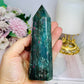Ocean Jasper Green & Pink Tower 13cm