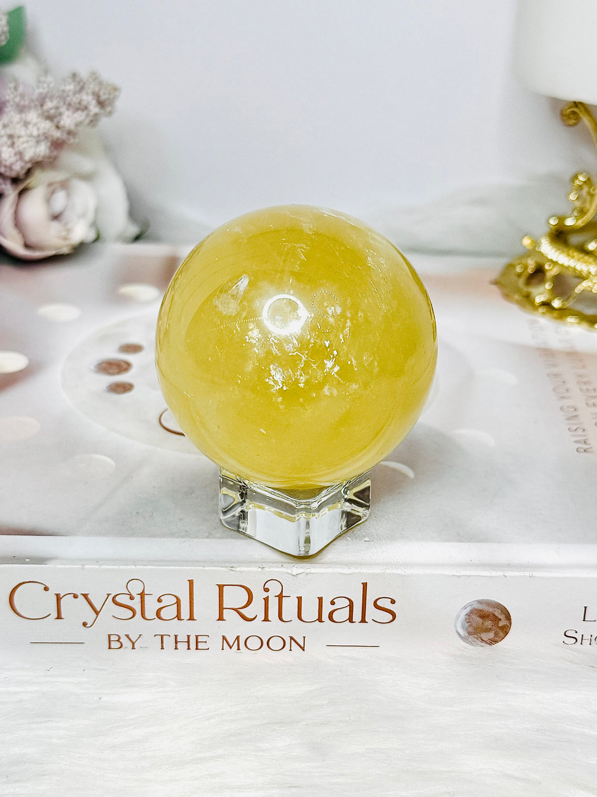 Golden Healer Quartz Sphere on Stand 248g