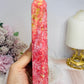 Rare Large Thulite Tower with Epidote Inclusions 20cm (Rich in colour)